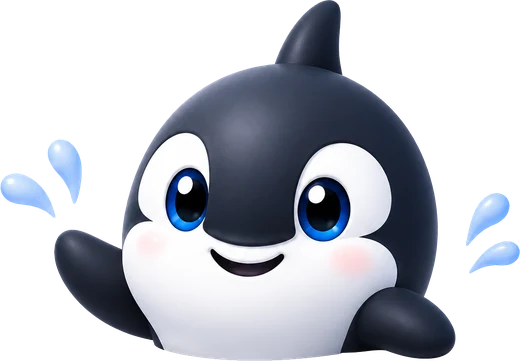 Tide, the Caltide sea mascot, floating