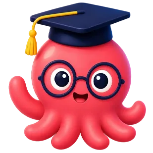 Loo, the Eduloo octopus mascot, waving